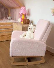Kids Rocking Chair NORBY Boucle Pastel Pink_1186261