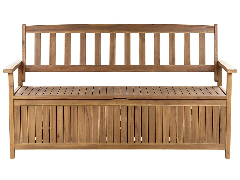 Panchina da giardino SOVANA 160 cm con contenitore Legno d'acacia Marrone