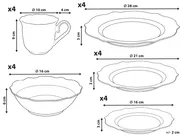 20-Piece Dinnerware Set YUZU Porcelain Multicolour_1192044