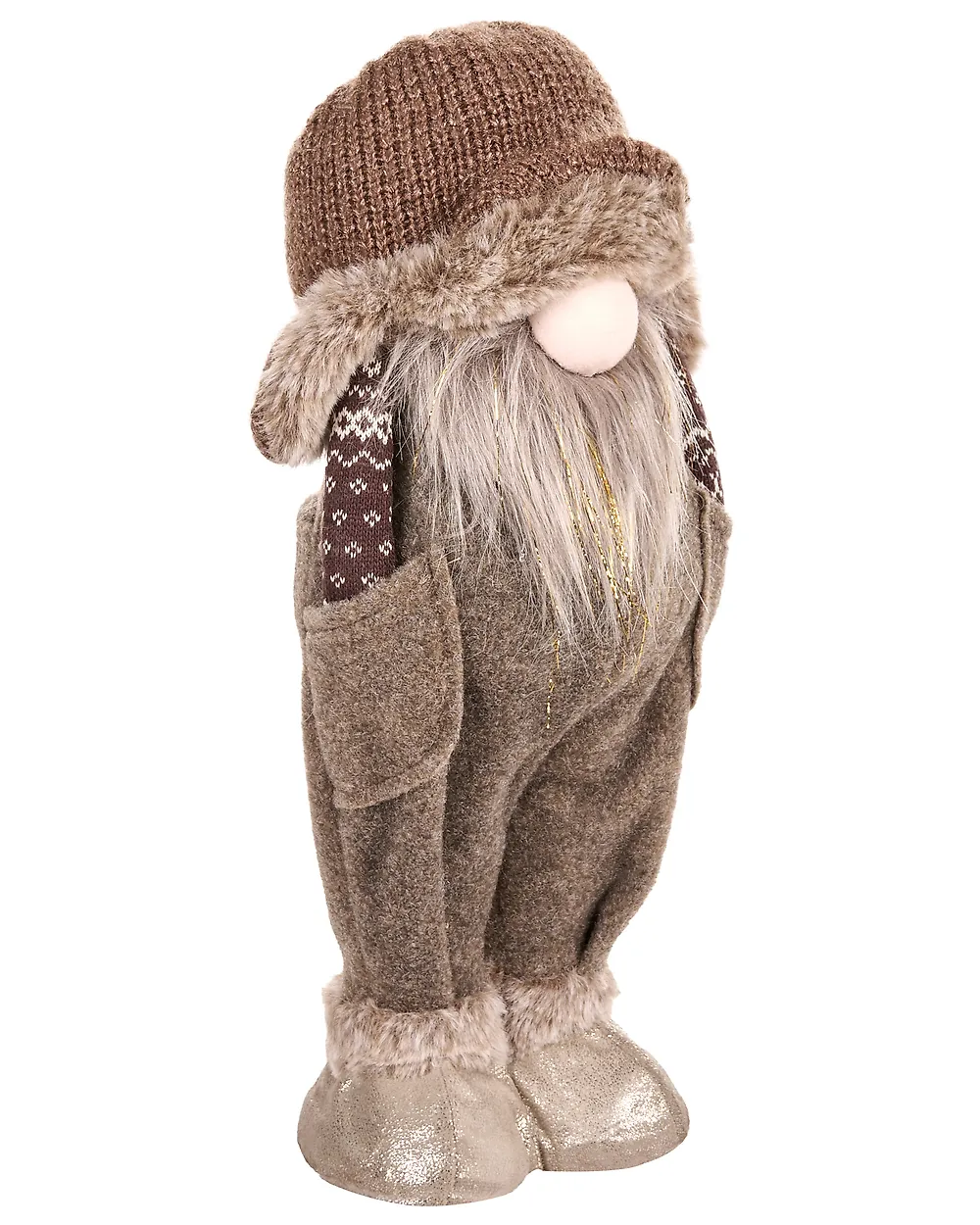 Set of 2 Christmas Decorations PAROLA 39/54 cm Gnome Brown_1174978