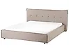 Bed Faux Linen LESTRE 160 x 200 cm (EU King Size) Taupe