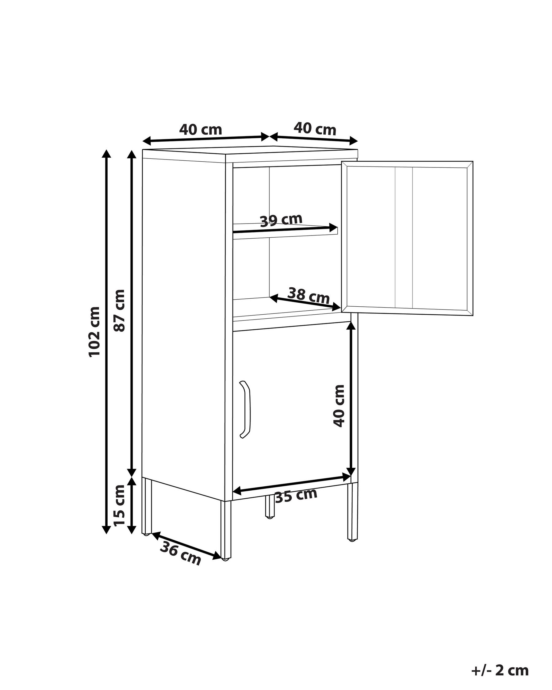 2 Door Metal Storage Cabinet Navy Blue HURON_868220