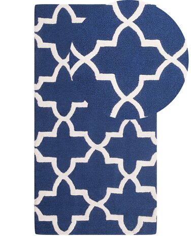 Bavlnený koberec 80 x 150 cm modrý SILVAN