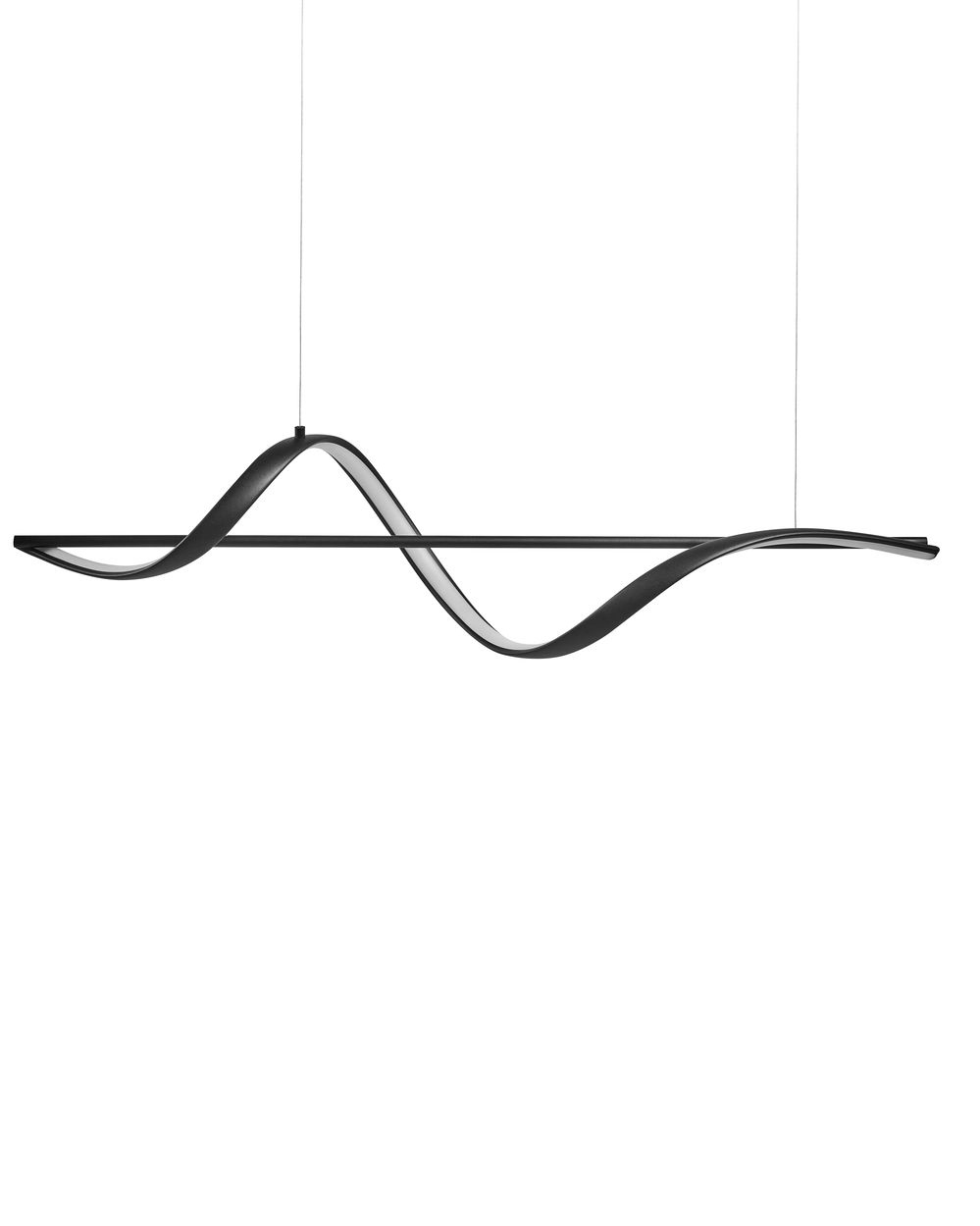 Lampa wisząca LED KHUTTI Z pilotem Ze ściemniaczem Metal Czarny