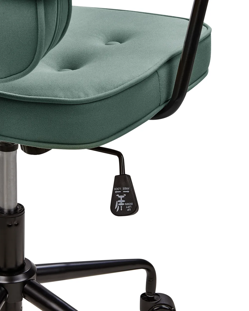 Sedia da scrivania PAWNEE Tessuto Verde scuro_851792
