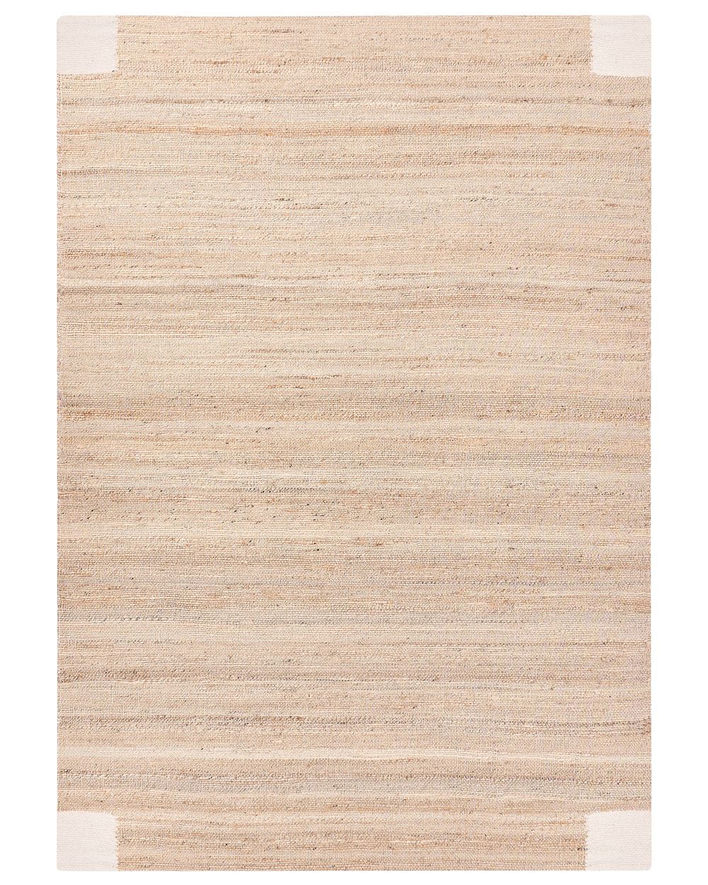 Szőnyeg AMRAVATI Világosbézs 160 x 230 cm Juta zsákvászon