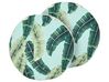 Lot de 2 coussins d'extérieur à motif de feuilles verts ⌀ 40 cm BOISSANO_882837