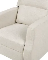 Sedia reclinabile EGERSUND Poggiapiedi a scomparsa Tessuto Beige chiaro_896478