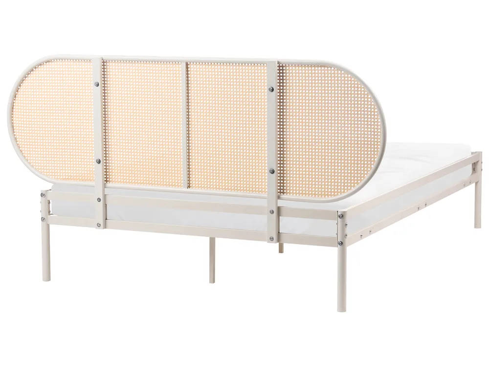 Bed PE Rattan BOULIN 140 x 200 cm (EU Double) Beige_1116895