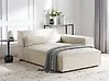 Chaise longue izquierda HELLNAR Terciopelo Beige claro
