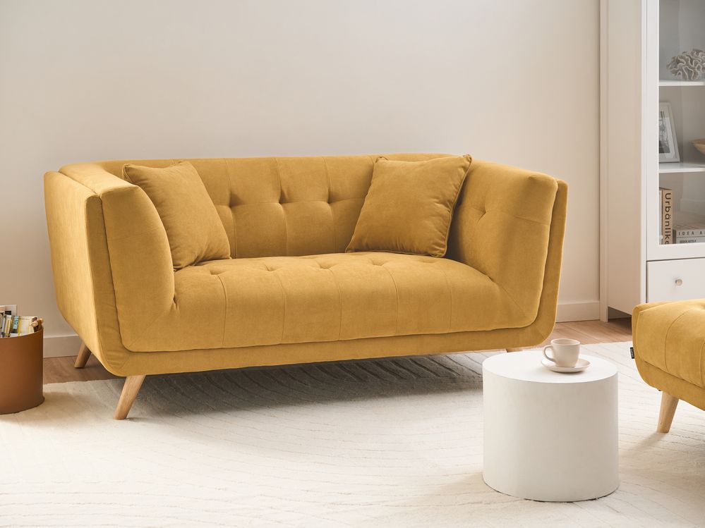 Sofa 2-Sitzer HABO Stoff Senfgelb
