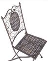 Sada 2 zahradních kovových židlí černých BORMIO_806713