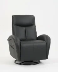 Fauteuil inclinable à bascule DANAE Cuir PU Noir_1156513