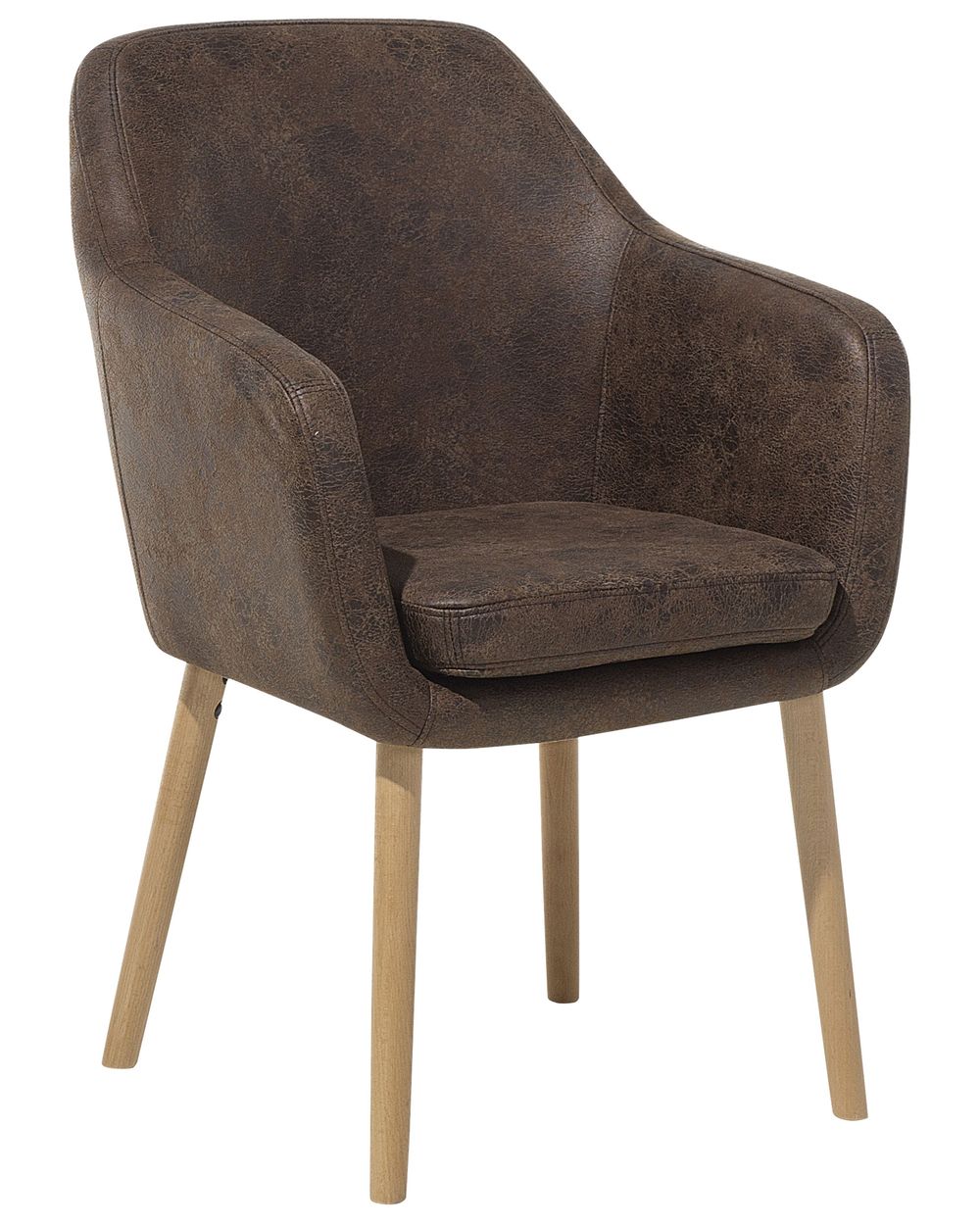 Chaise de salle à manger YORKVILLE Cuir PU Marron foncé