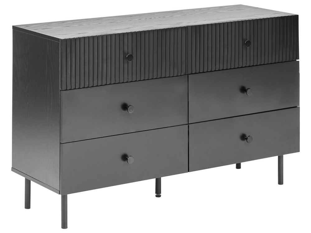 Komoda 6 szuflad COVENTRY Czarny