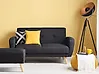 Sofa Bed 2 Seater FLORLI Fabric Black