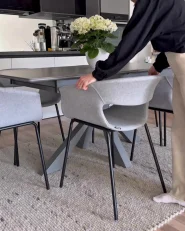 Set di 2 sedie da pranzo ELMA Grigio chiaro_997834