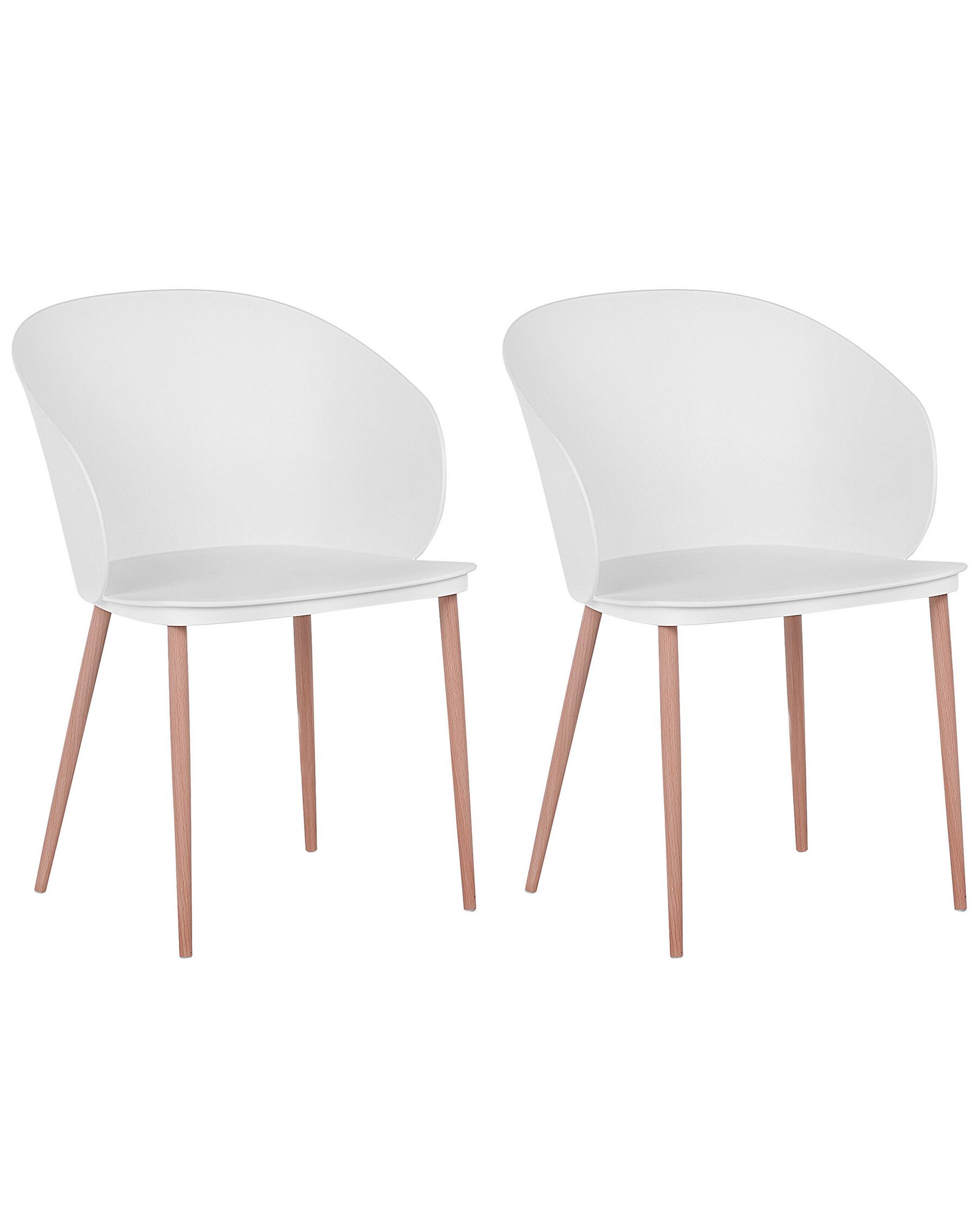 Set of 2 Dining Chairs White BLAYKEE_783876