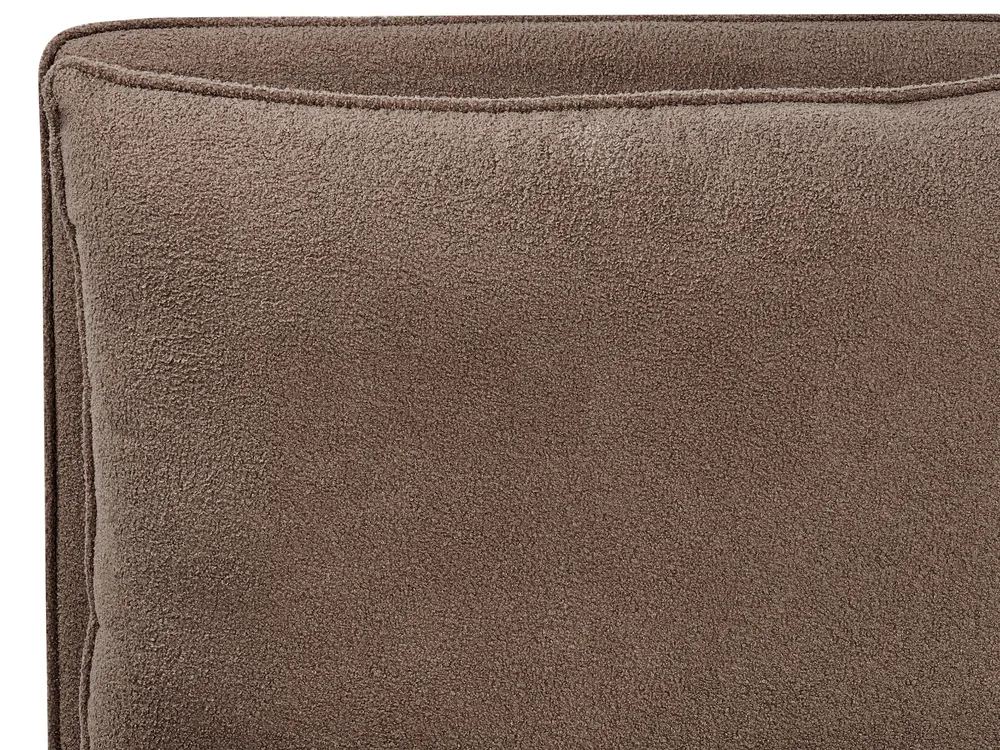 Bed Boucle BAJONNA 160 x 200 cm (EU King Size) Brown_1010772