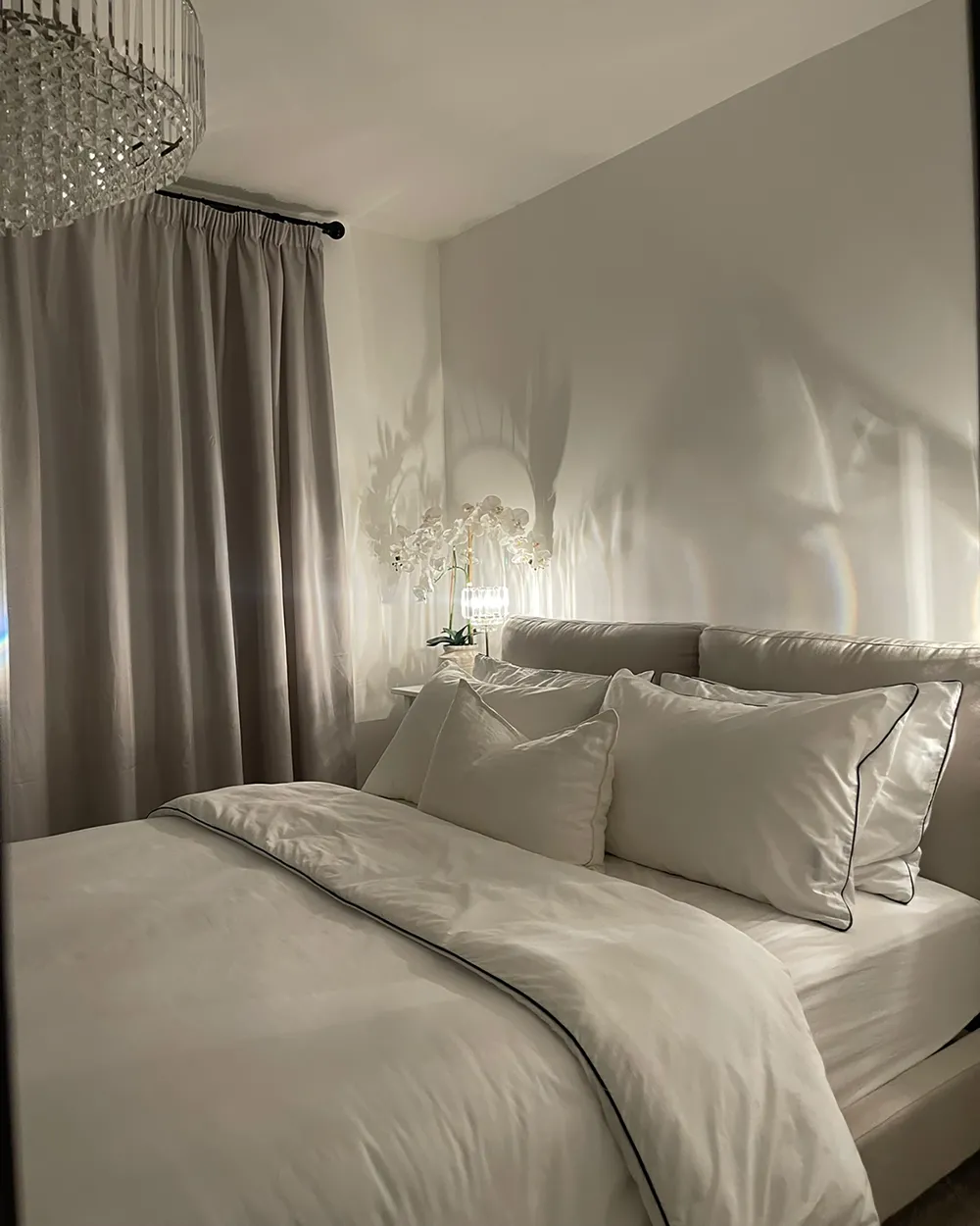 Bett mit Lattenrost Chenillegewebe MELLE 140 x 200 cm Hellbeige_907368