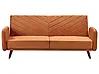 Sofa Bed 3 Seater SENJA Velvet Orange