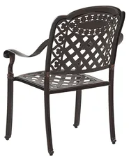 Set di 4 sedie da giardino con cuscini MANFRIA Metallo Marrone scuro_765573