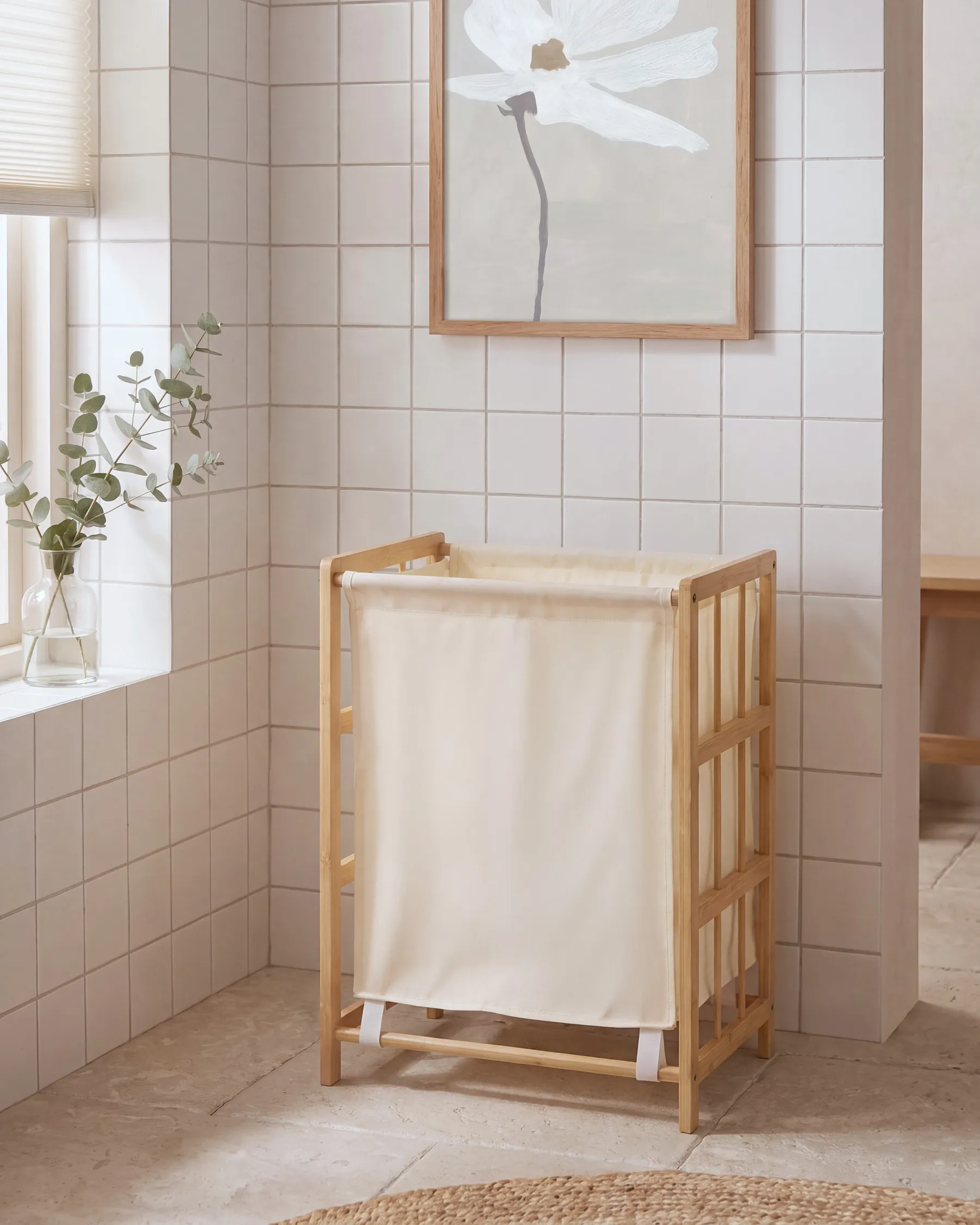 Kosz na pranie MERIN Bambus Jasnobrązowy 45 L_1144436