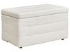 Faux Leather Storage Ottoman White MICHIGAN_804681