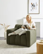 Armchair AGERUP Boucle Dark Green_959551