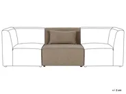Module fauteuil LEMVIG Velours côtelé Taupe_876025