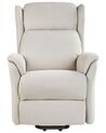 Fabric Electric Recliner Chair Cream ELEGY_924118