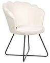 Fauteuil coquillage bouclé blanc LOVELOCK_887329