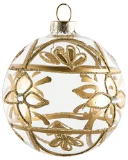 Set of 35 Baubles ICEDROP Glass Blue/ Gold_1028539