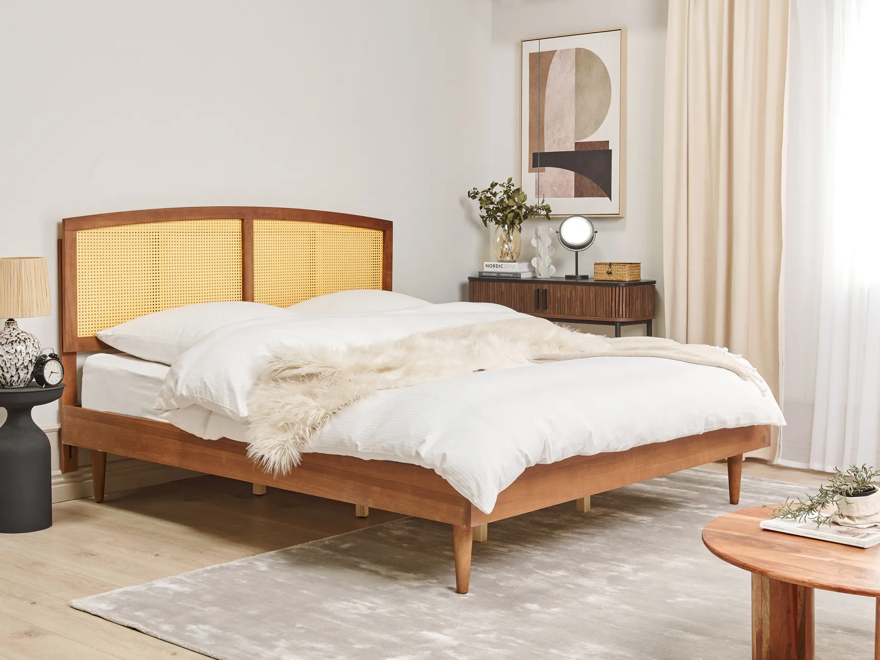 Bed Rattan VARZY 180 x 200 cm (EU Super King) Brown_944008