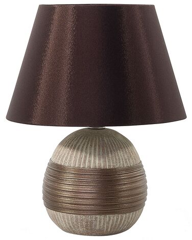 Luxusná hnedá nočná stolná lampa SADO
