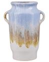 Stoneware Flower Vase 25 cm Blue GERRHA_810728