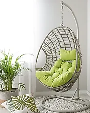 Fauteuil suspendu avec support ARPINO Polyrotin Beige_1177870