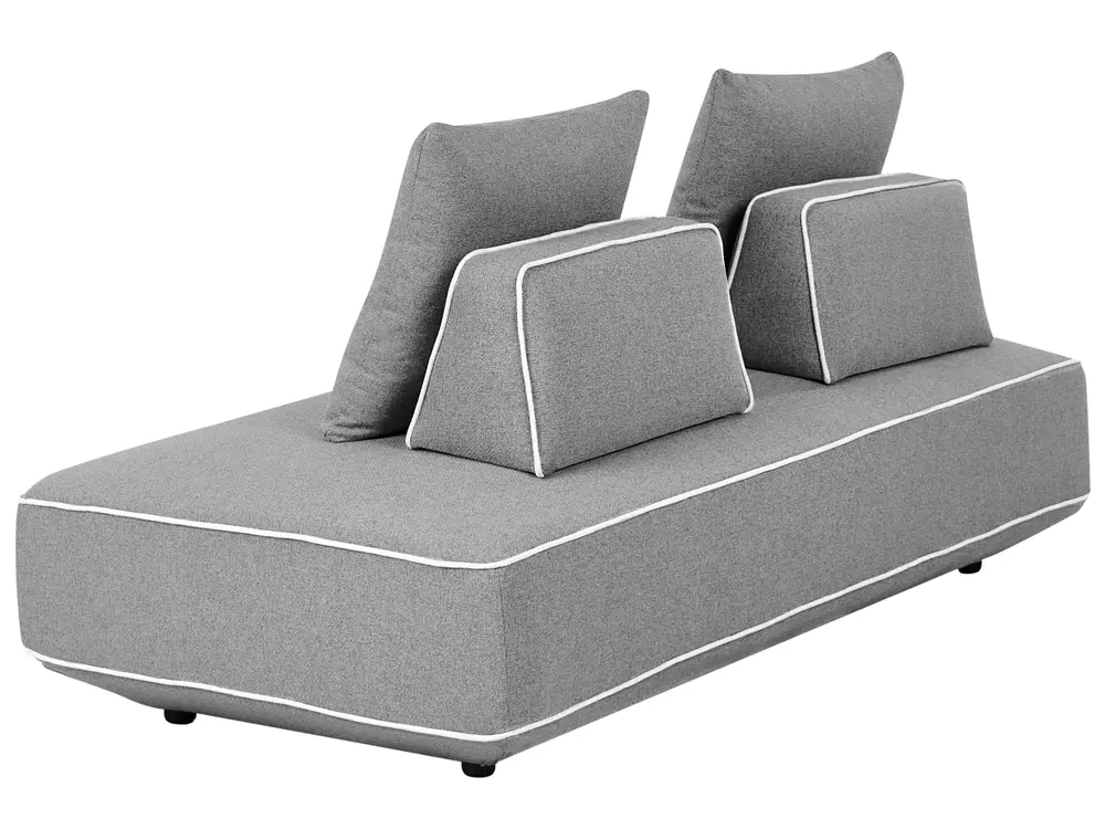 Chaise Longue SEILLANS Fabric Grey_1004485