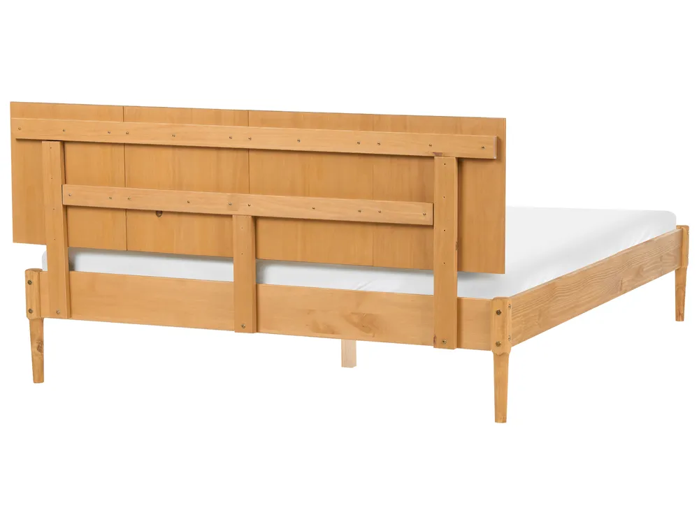 Bed Pine Wood AMBAZAC 160 x 200 cm (EU King Size) Light Brown_1118682