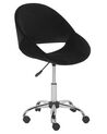 Krzesło biurowe regulowane welurowe czarne SELMA_716821