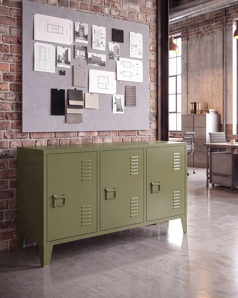 Armadietto da ufficio CARDIFF Metallo Verde_1114761
