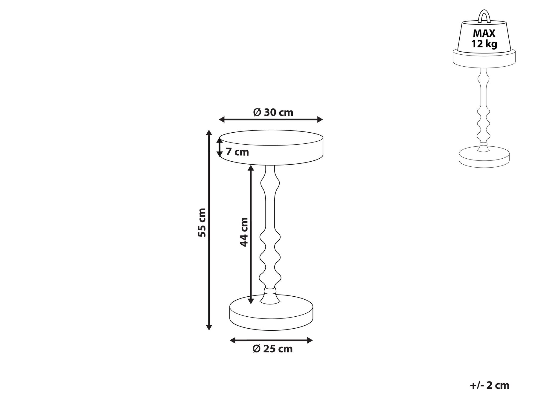 Side Table ATAPO Metal Black_854367