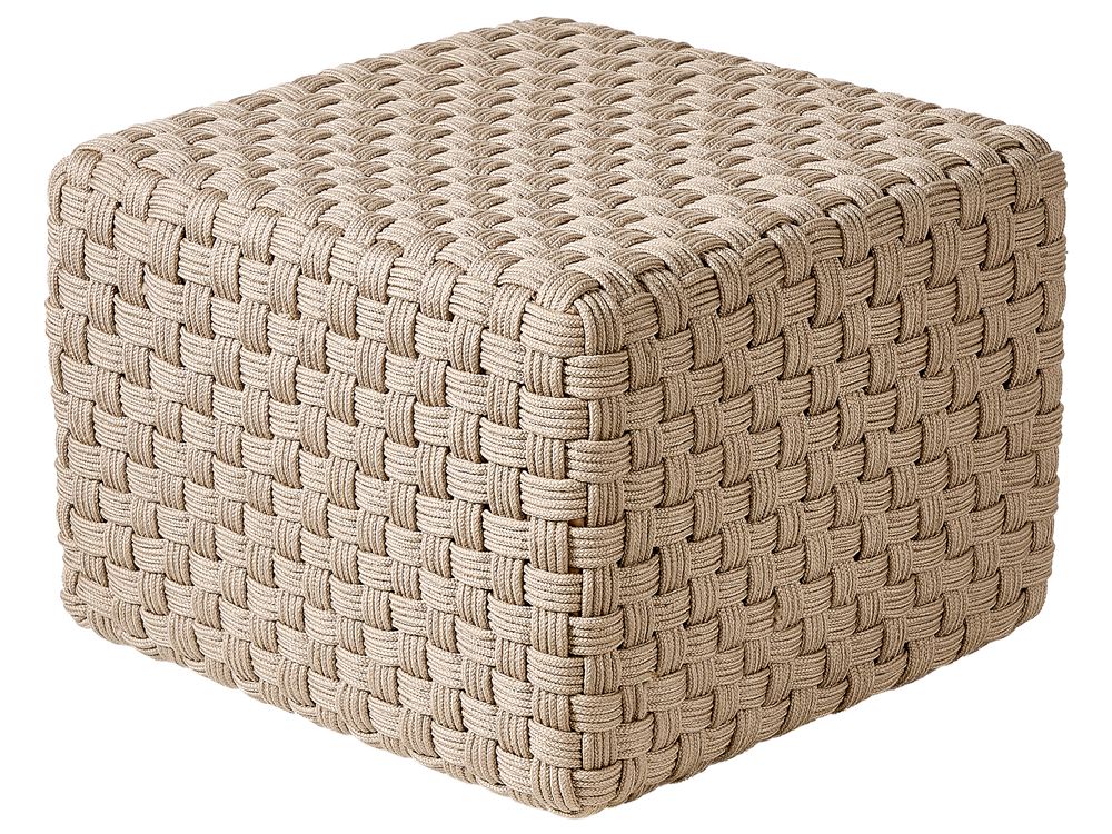 Woven outdoor pouf discount