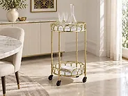 Kitchen Trolley SHAFTER Metal White Marble_1178142