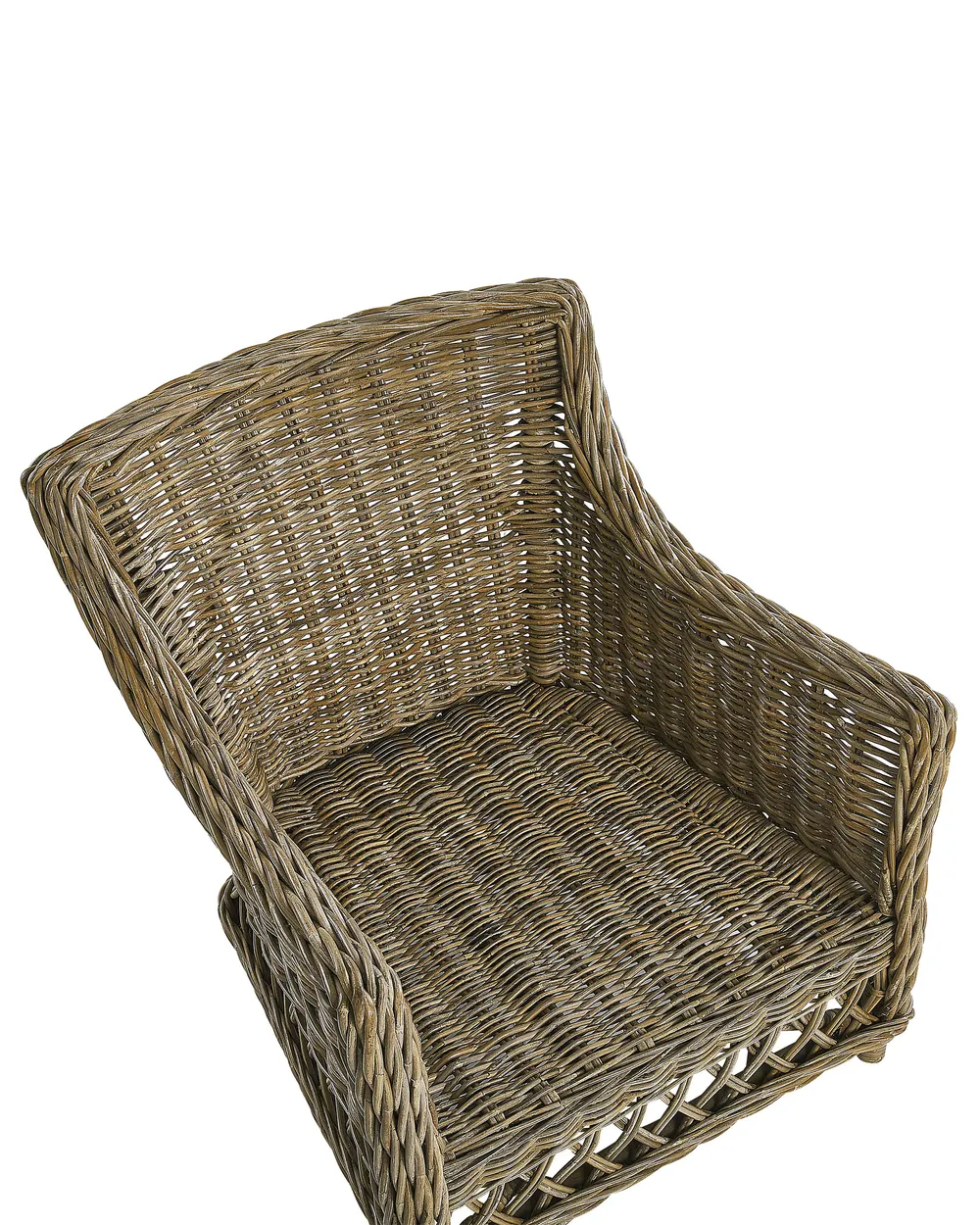 Garden Armchair with Cushions RIBOLLA with Footstool Rattan Natural_824013