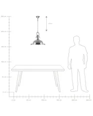 Lampadario EBRON Metallo Argento_712281
