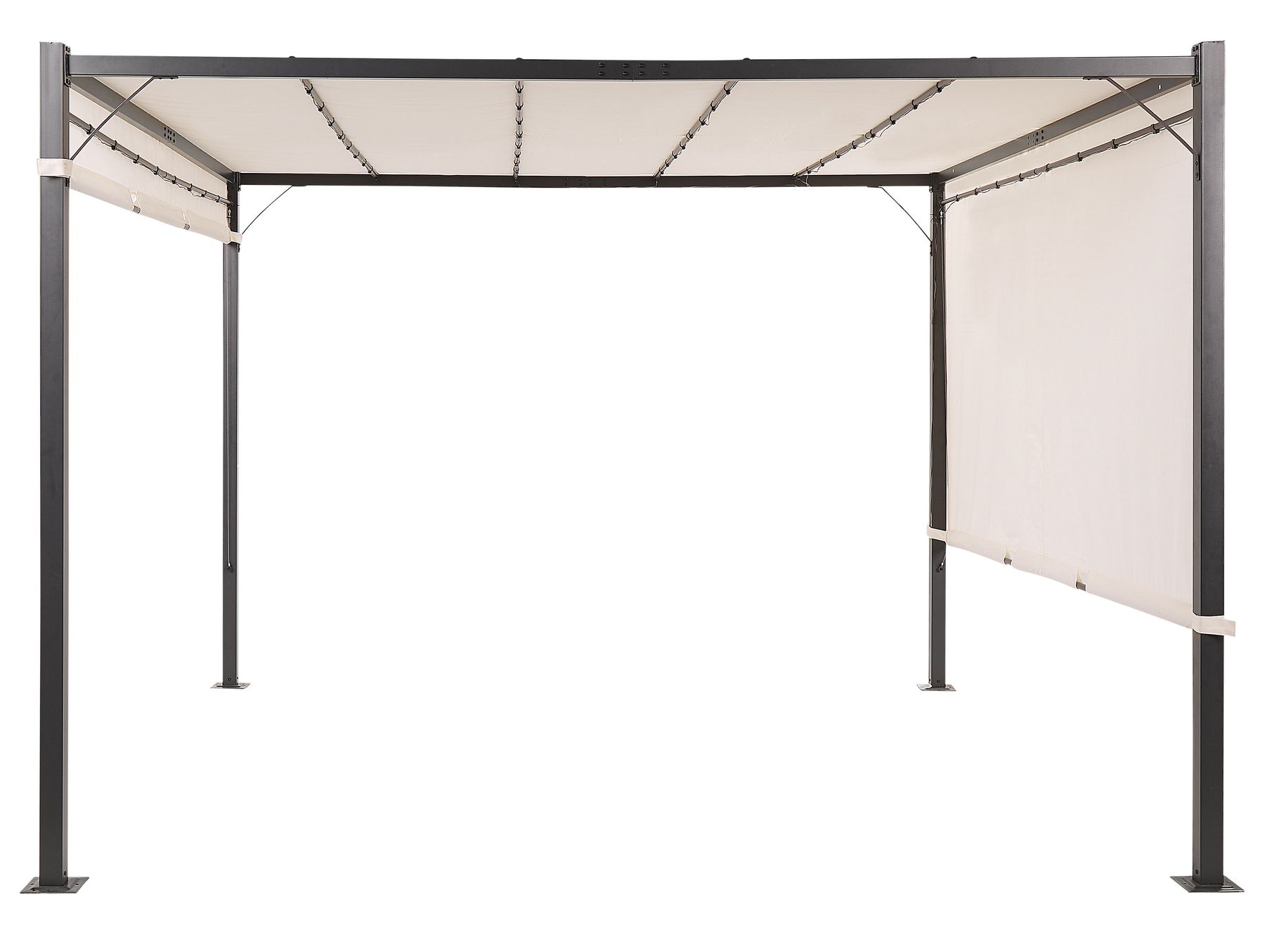 Pawilon ogrodowy LED 310 x 310 cm beżowy PARGA_827689