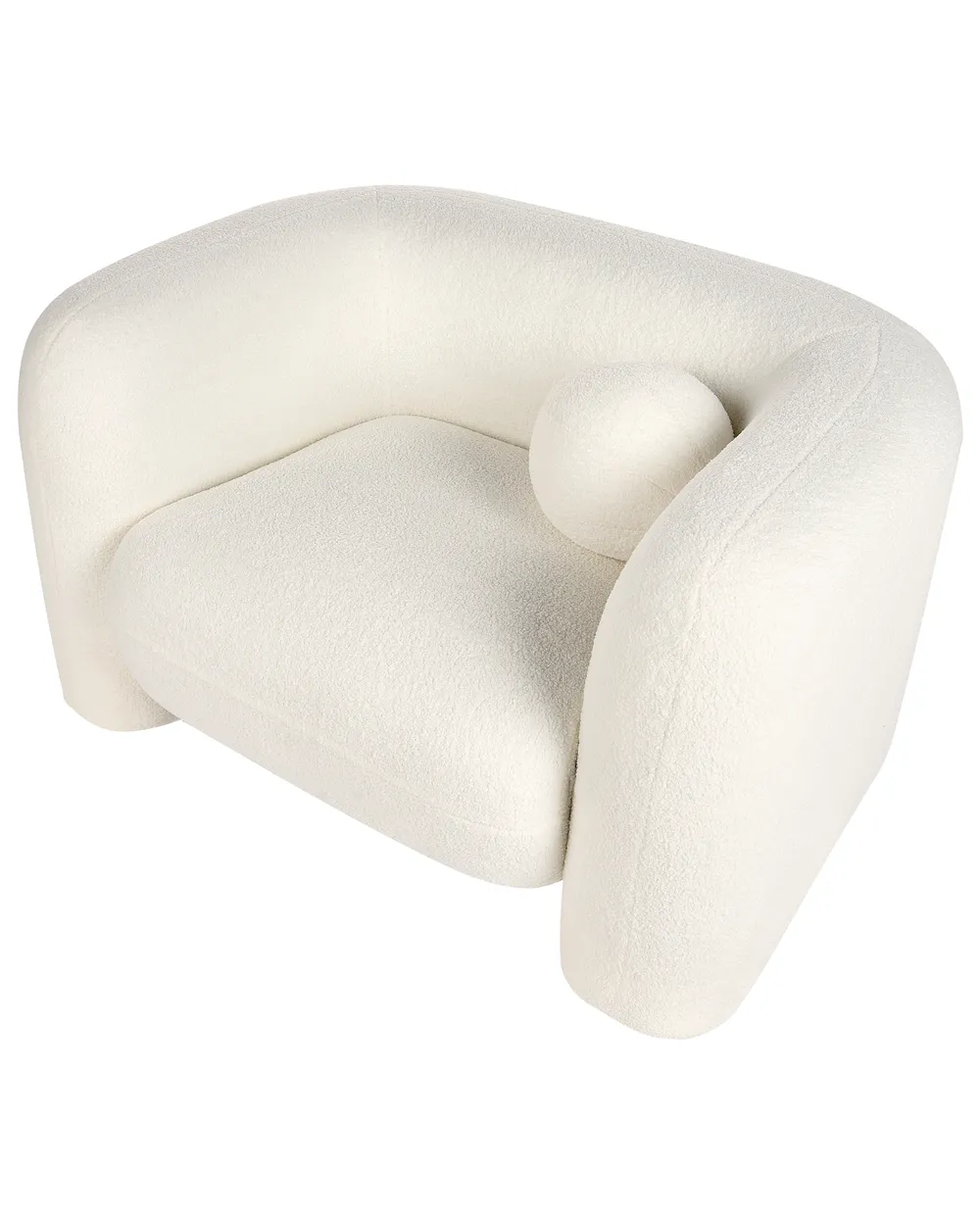 Poltrona LEIREN Bouclé Bianco_920648