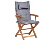 Garden Dining Set 8 Seater MAUI II with Cushions Acacia Wood Graphite Grey_926698