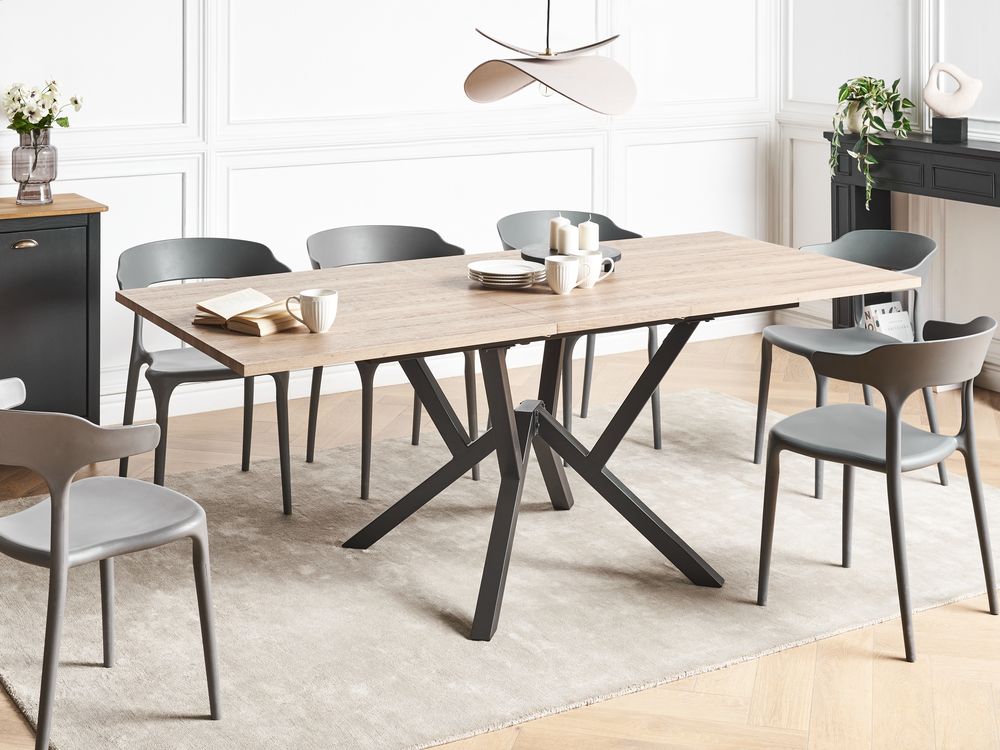 Rozkladací jedálenský stôl ANSELL Svetlohnedá 160/200 cm 90 cm